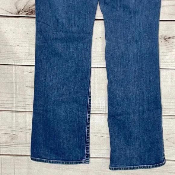 Eddie Bauer Truly Jeans Size 8 Short Blue Denim Straight Bootcut - Picture 6 of 10